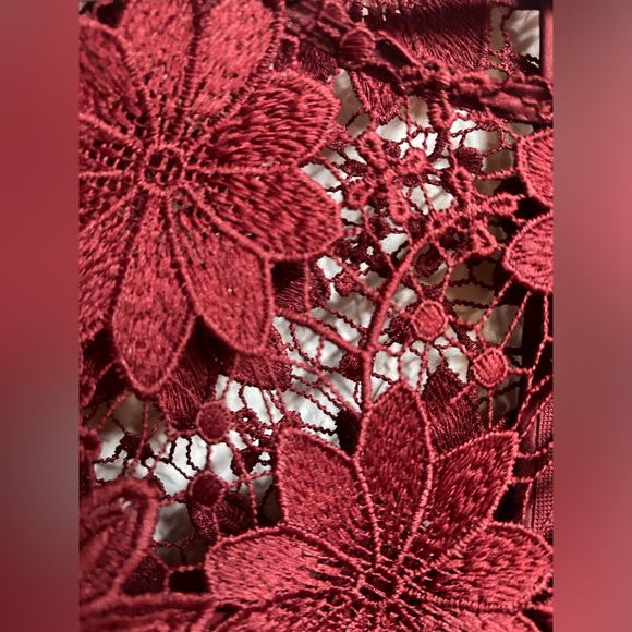 Tahari ASL Burgundy Size 4 Dress - Picture 5 of 8